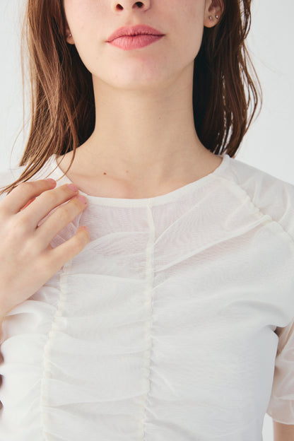 TULLE PUFF SLEEVE TOPS