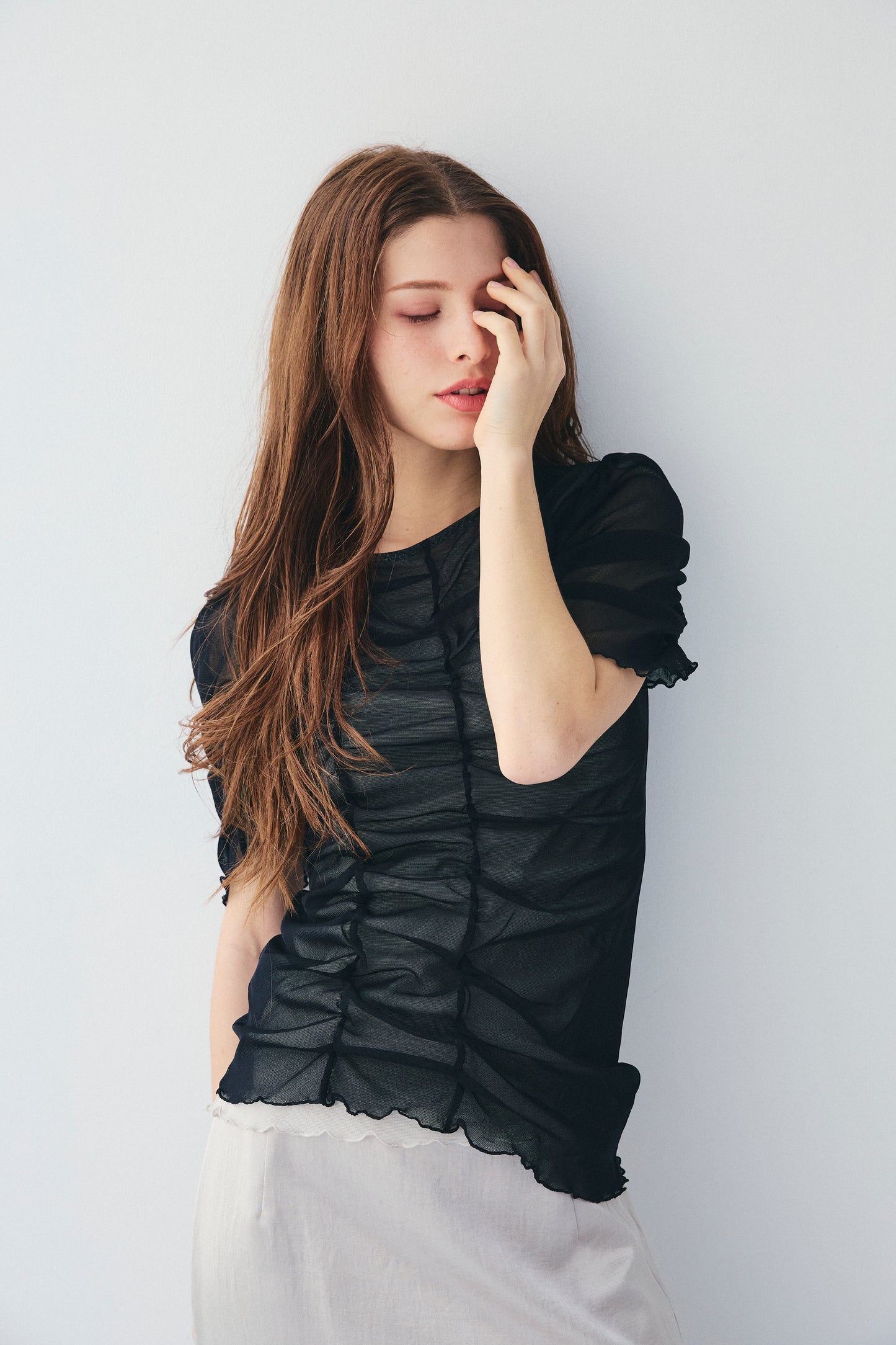 TULLE PUFF SLEEVE TOPS