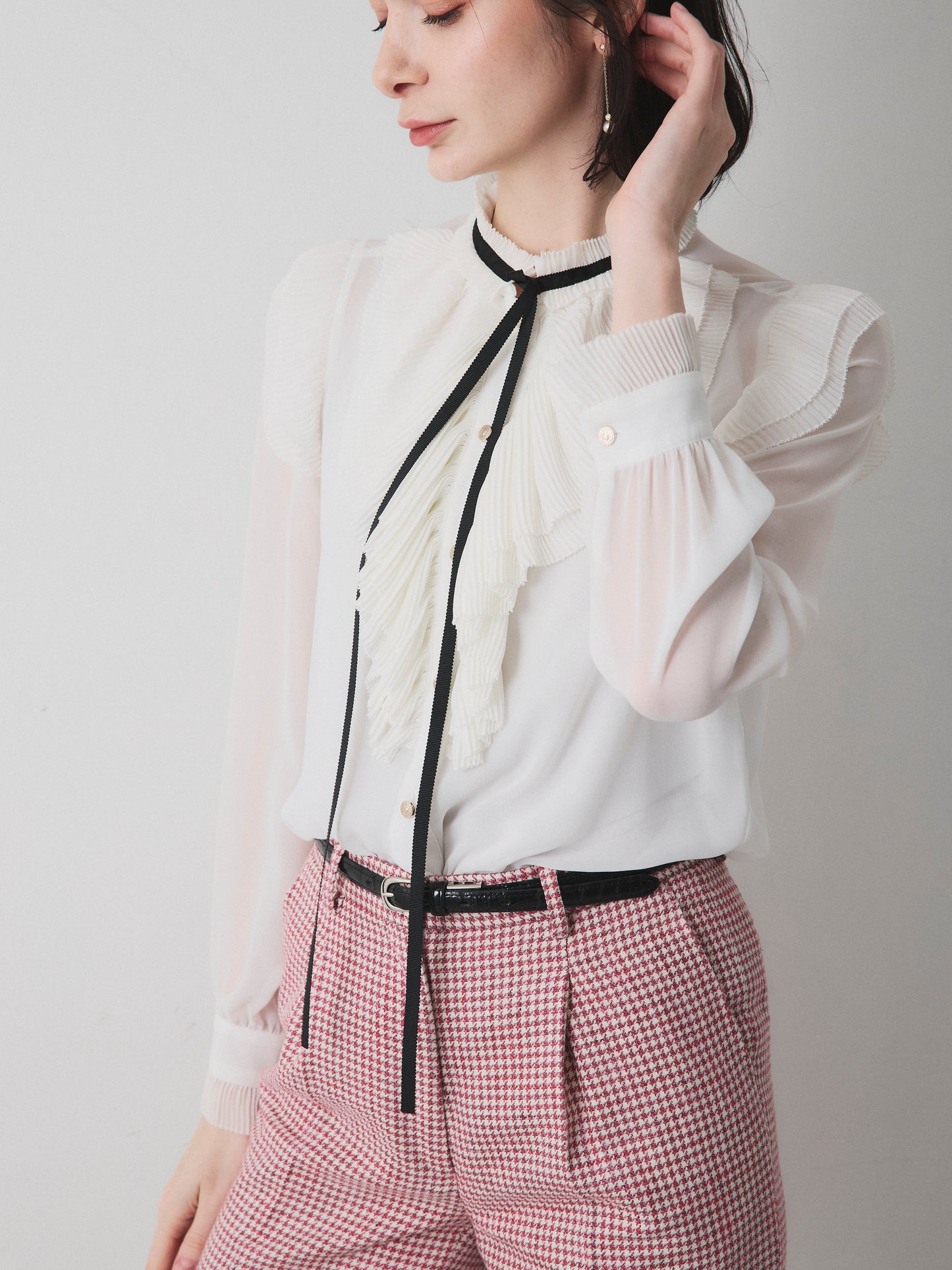 CROCODILE LEATHER BELT -Ladies-