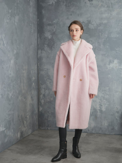 WOOL BOA LONG COAT【BABY PINK】