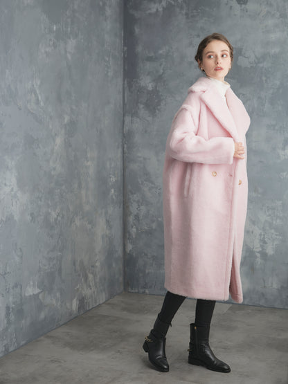 WOOL BOA LONG COAT【BABY PINK】