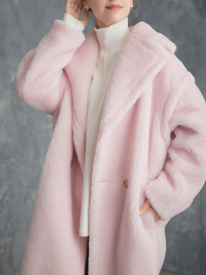 WOOL BOA LONG COAT【BABY PINK】
