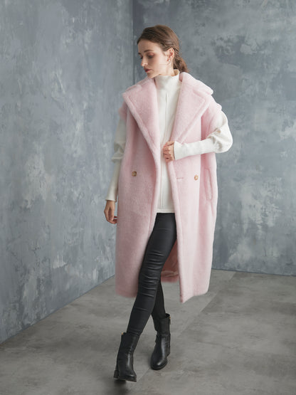 WOOL BOA LONG COAT【BABY PINK】