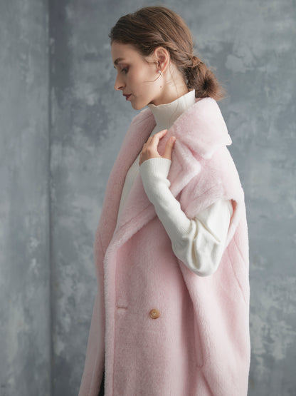 WOOL BOA LONG COAT【BABY PINK】