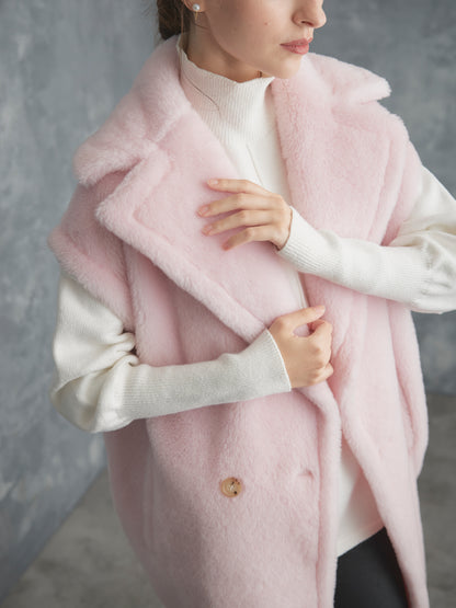 WOOL BOA LONG COAT【BABY PINK】