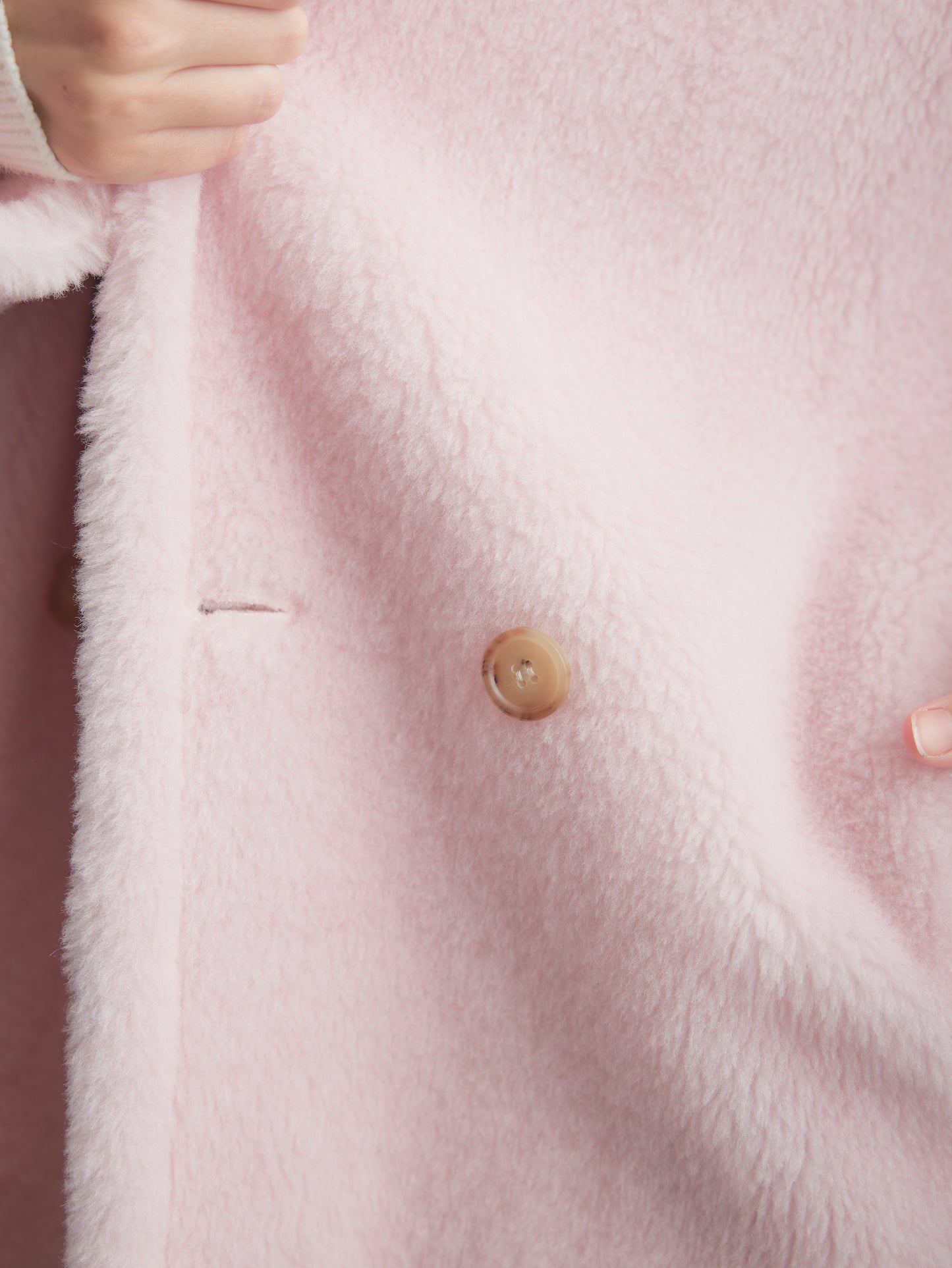WOOL BOA LONG COAT【BABY PINK】