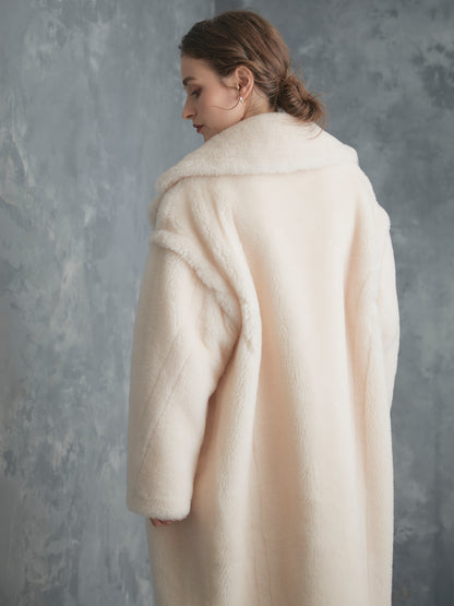 WOOL BOA LONG COAT【WHITE】