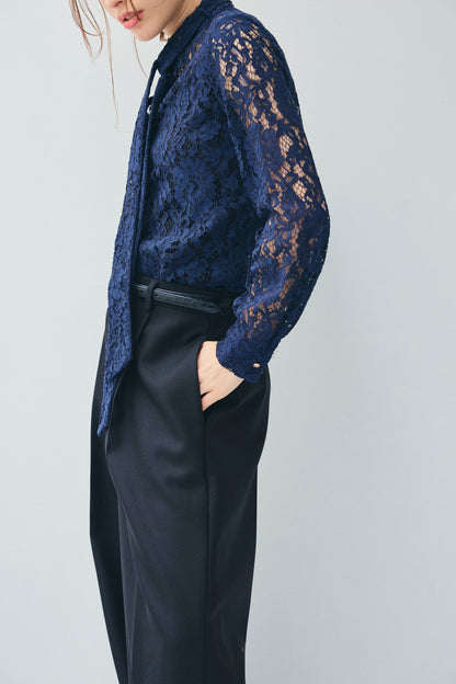 RACE BOW-TIE BLOUSE