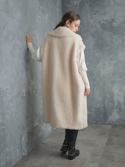 WOOL BOA LONG COAT【WHITE】