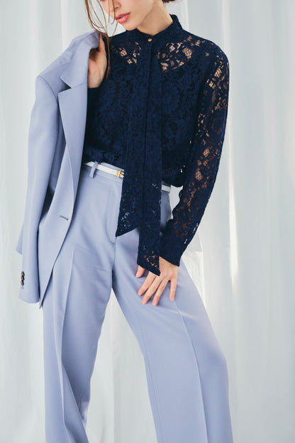 RACE BOW-TIE BLOUSE