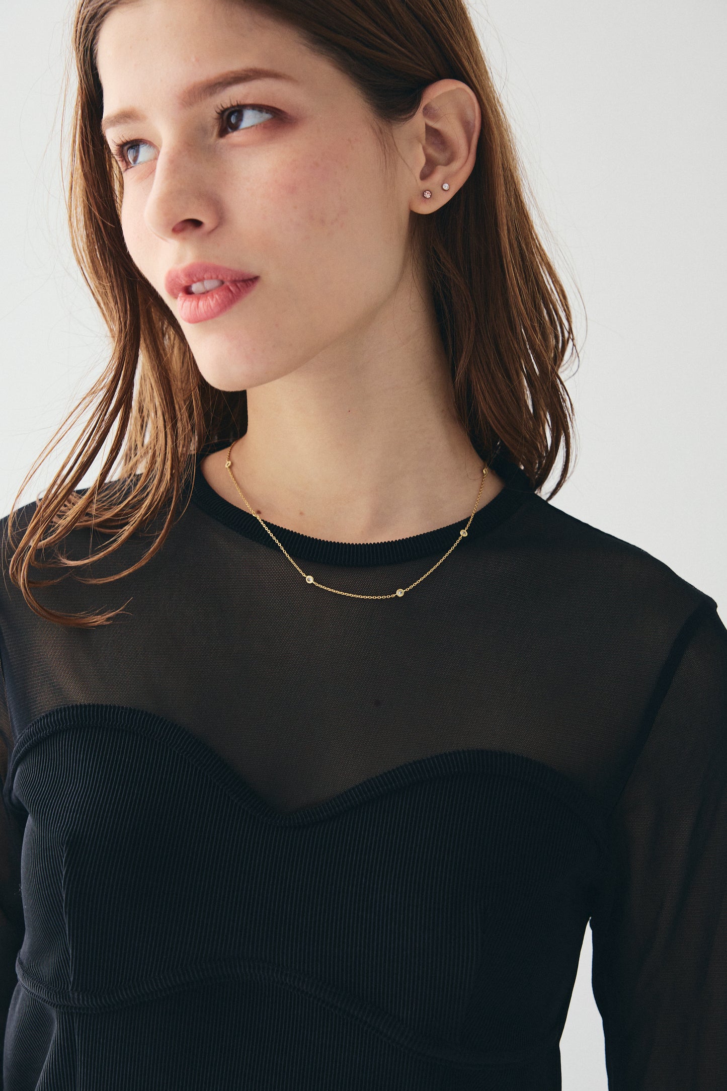 SHEER BUSTIER TOPS