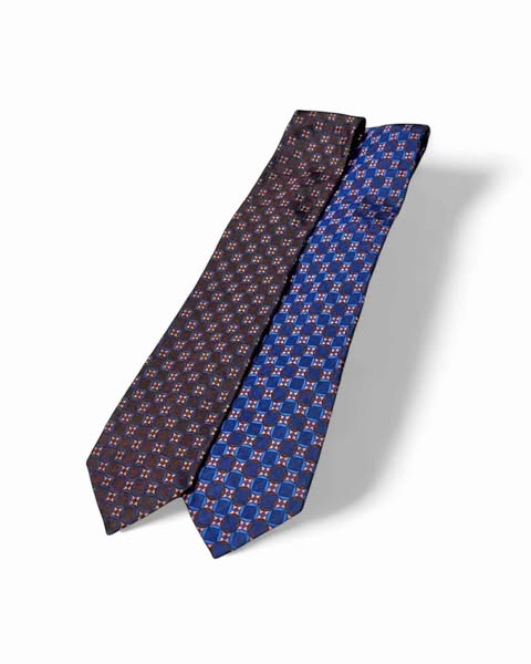 CLOISONNE PATTERN SQUARE TIE