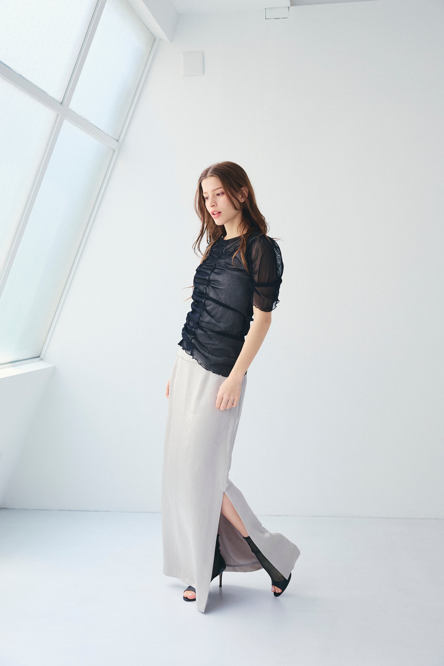 TULLE PUFF SLEEVE TOPS