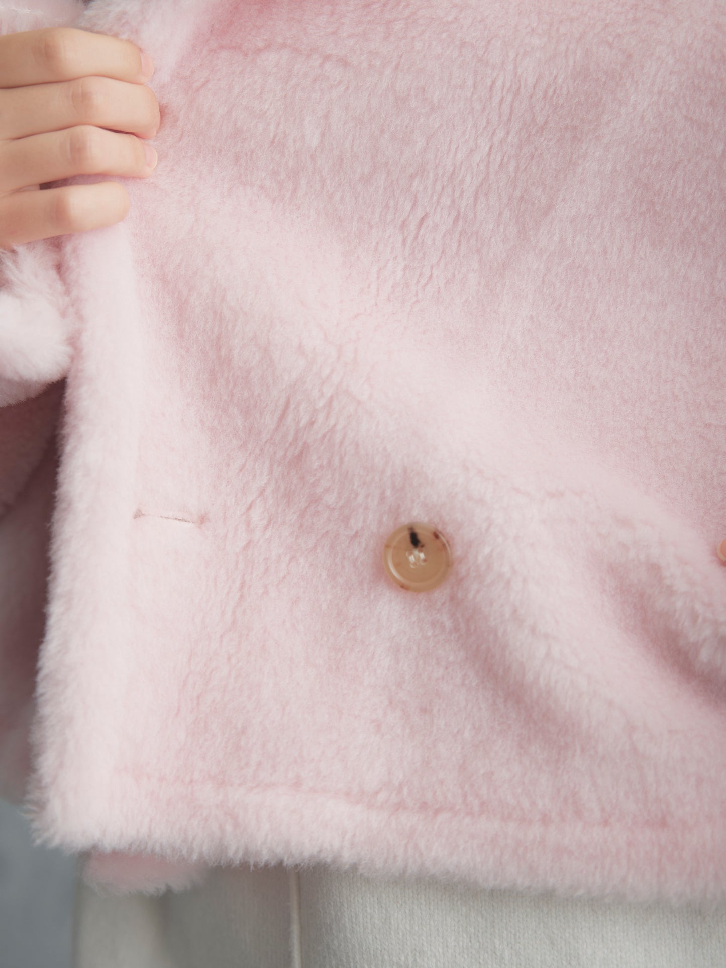 WOOL BOA SHORT COAT【BABY PINK】
