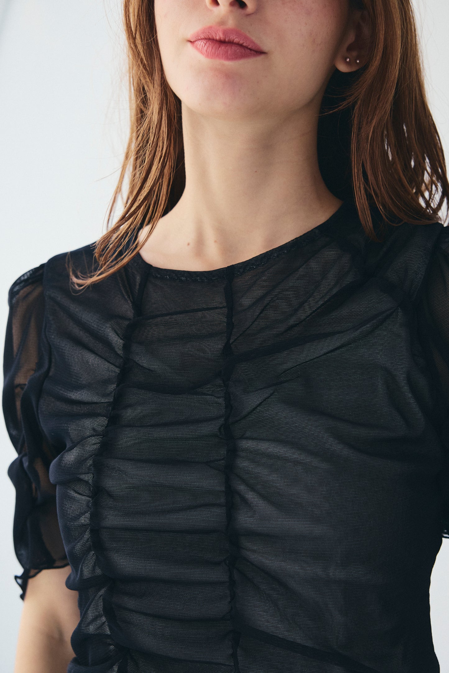 TULLE PUFF SLEEVE TOPS