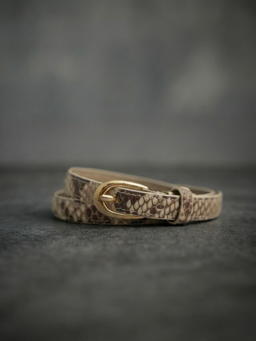 PYTHON LEATHER BELT -Ladies-