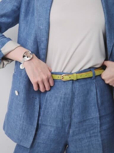CROCODILE LEATHER BELT -Ladies-