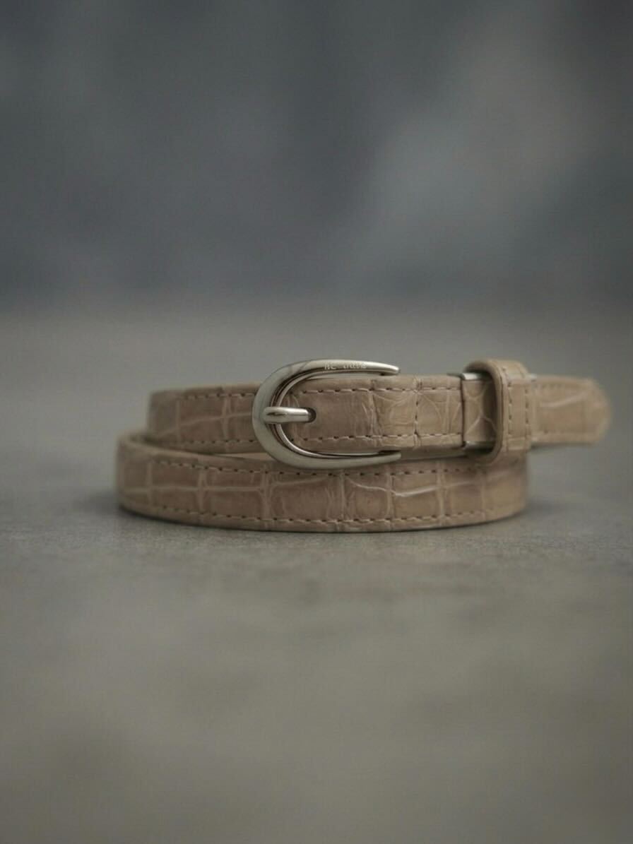 CROCODILE LEATHER BELT -Ladies-