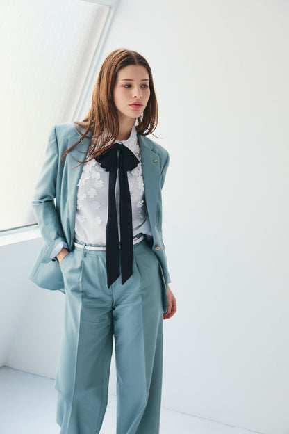 3D FLOWER ORGANDY BLOUSE