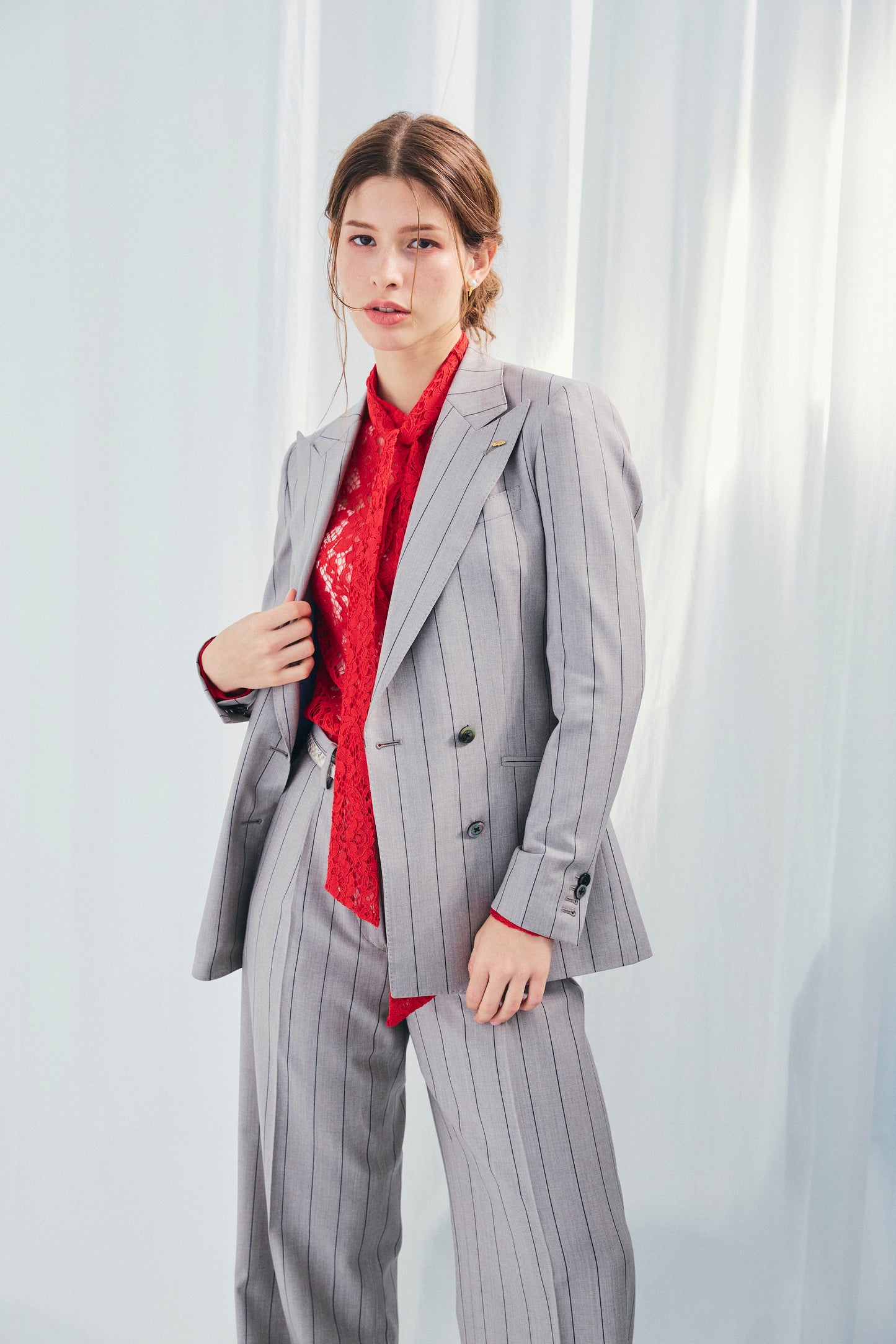 RACE BOW-TIE BLOUSE
