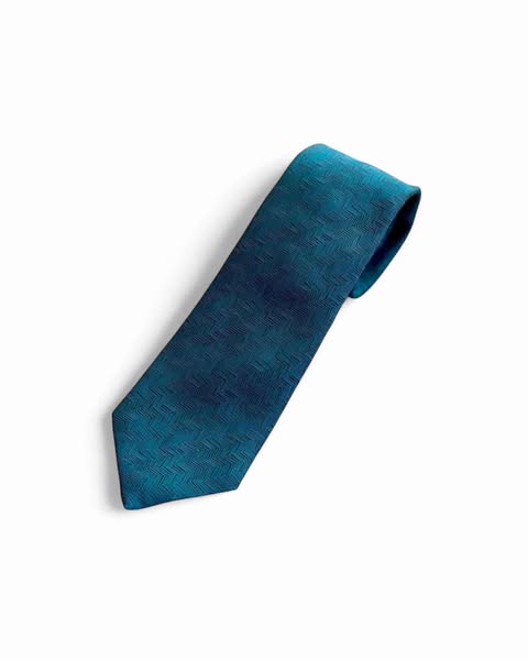 GREEN HERRINGBONE TIE