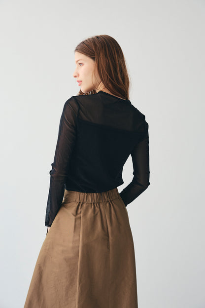 SHEER BUSTIER TOPS