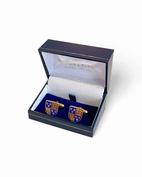 BENSON&CLEGG CUFFLINKS SIX LIONS AND CROSS FLAGS